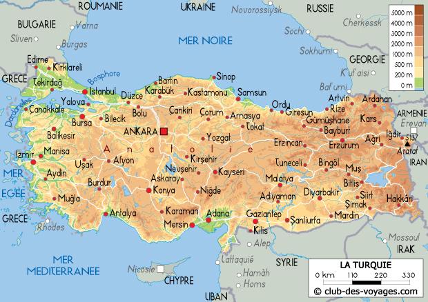 Carte Turquie